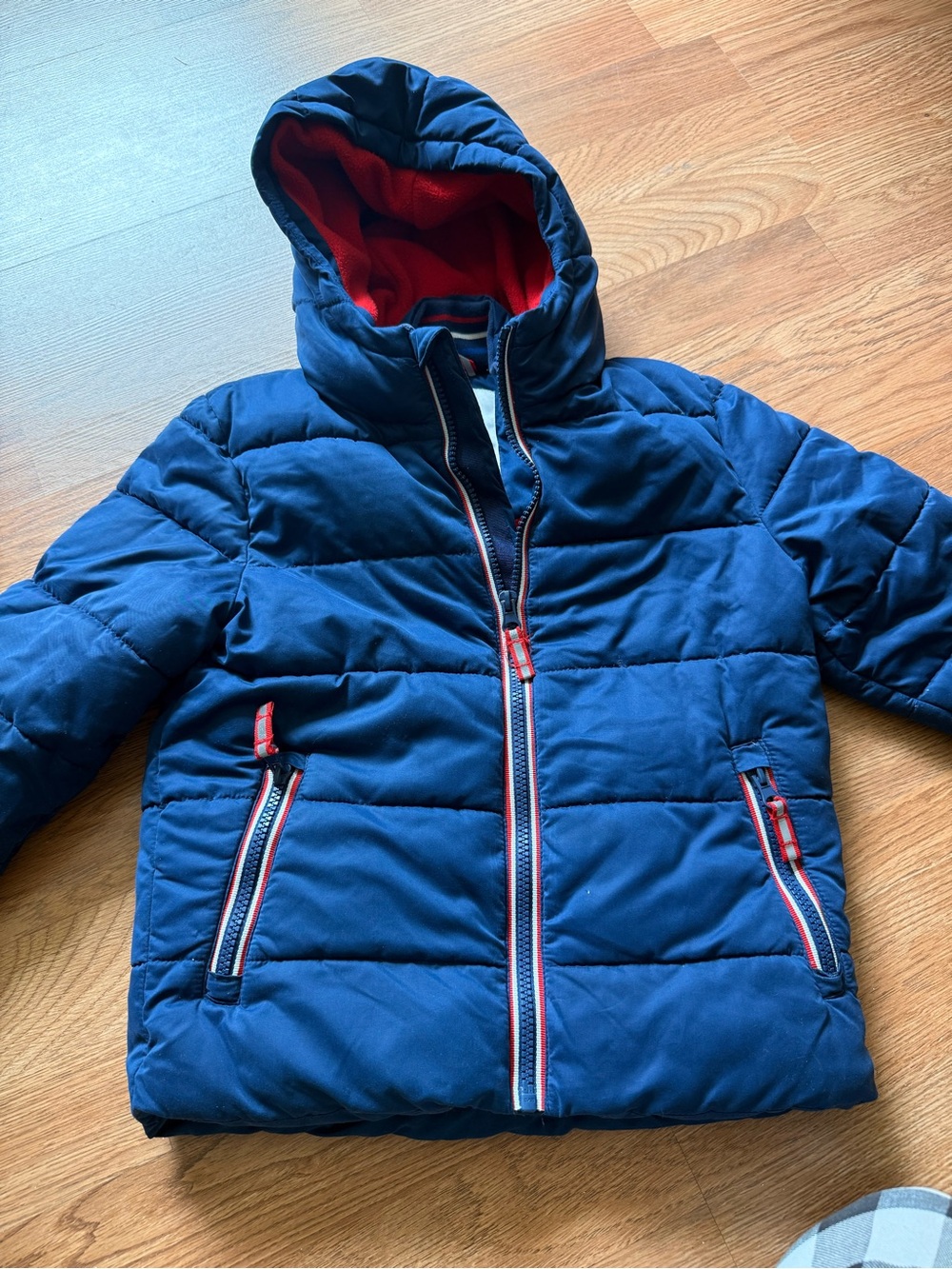 Boden Kids Navy Water Resistant Winter Coat 4-5Y